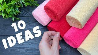 10 IDEAS  Crepe Paper Decoration Ideas Crepe Paper Flowers