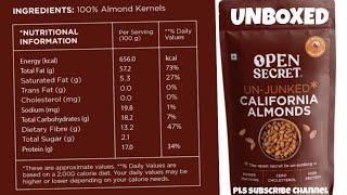 #unboxing California Almonds | Open Secret brand | un junked Almonds |purchase links in description