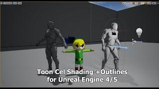 Toon Cel Shading + Outline Shader for Unreal Engine 4/5