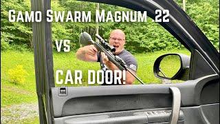 Gamo Swarm Magnum .22 cal. VS Car Door!  Will it perform better than the .177?