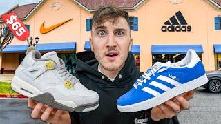 Nike Outlet VS Adidas Outlet Sneaker Shopping Challenge!