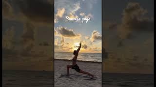 Morning yoga on the beach 