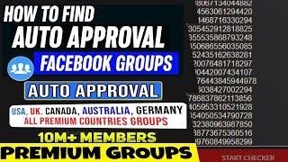 How to Find Facebook Auto Approval Groups in 2024 | Extract facebook group IDs from any post