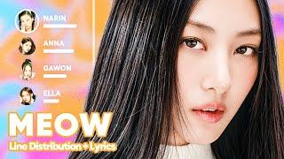 MEOVV - MEOW (Line Distribution + Lyrics Karaoke) PATREON REQUESTED