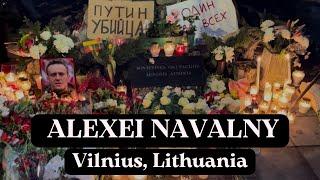 People pay tribute to Alexei Navalny in Vilnius, Lithuania. 16/02 and 3 days after