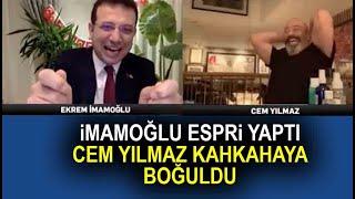 Ekrem İmamoğlu'nun esprisi Cem Yılmaz kahkahaya boğdu!