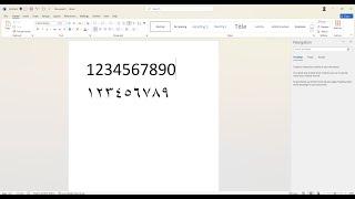 how to type arabic numbers in mircrosoft word