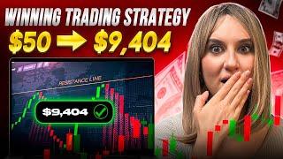 Ideal Trading Strategy for Beginners: $50 - $9,404 IN 6 MIN | POCKET OPTION TUTORIAL