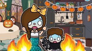 I Threw A Halloween Party *GONE WRONG* ️|| *WITH VOICE* ️|| Toca Boca TikTok Roleplay 🩵