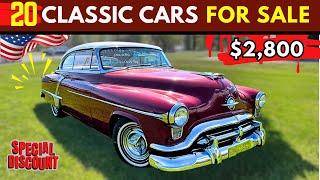 Rare vintage gems, classic cars for sale