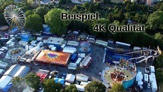 Volksfest Freising gefilmt von einer Drohne