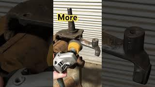 Wire wheel rust removal 1957 Chevy spindles with Random Randy #tools #work #1957 #rusty