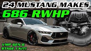 24 Mustang GT Makes 686 RWHP with VMP Gen 6 Stage 1 Supercharger Kit