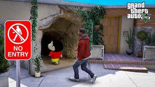 GTA 5 !! Shinchan and Franklin Find Most Ultimate Secret Tunnel Near Franklin's House in Gta 5