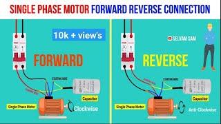 Single Phase Motor Reverse Forward Wiring Connection l Selvam sam