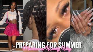 MaintenanceVlog: Prep W/ Me For Summer! Dinner, Beach Day,Braids,Nails,Lashes & More | Alipearl hair