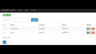 C# Asp.net Mvc Add Pagination  to page using PagedList.Mvc Employee Management Part 08