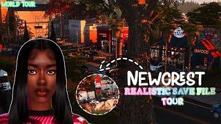 NEWCREST REALISTIC WORLD SAVE FILE TOUR │THE EXIST SAVE FILE│ The Sims 4