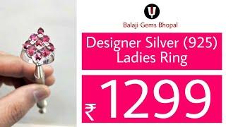 Ruby Ring Design | Manik Silver Ring | Balaji Gems Bhopal