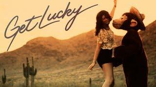 Daft Punk - Get Lucky Unofficial Music Video (Travis Royce Remix) with Megan Elizabeth