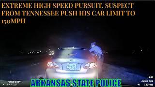 ARKANSAS STATE POLICE VIDEO VS INFINITY M56S EXTREME HIGH SPEED PURSUIT UP TO 150MPH TO TENNESENESE