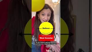 Can a balloon BEND WATER in this science experiment?!  (Part 2) #shorts #experiment #science