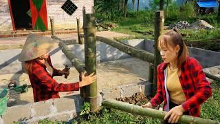 Time Lapse: Build New Log Cabin from Old House | Replace Rotten Bamboo | Full Project Ep.5