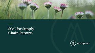 SOC for Supply Chain Reports