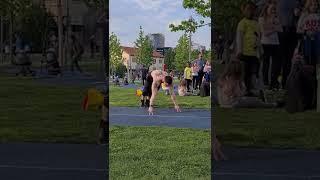 UNREAL calisthenics in public - REACTION  #shorts