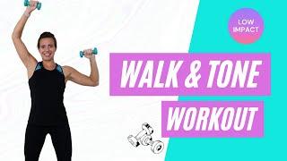 30 Minute Walk and Toning Workout - Low Impact Exercises - At Home