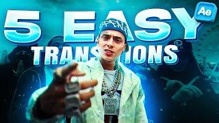 5 EASY TRANSITIONS for your Music Videos! (After effects)