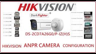 Hikvision ANPR Camera Configuration