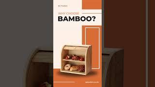 SG Traders Double Decker Bamboo Bread Bin for Fresh Bread Anytime! #breadstorage #breadbin #kitchen