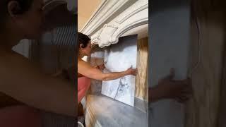 DIY FIREPLACE BUILT INS from a Thrifted Mantle #diy # #diyprojects #fireplace