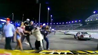 Joey Logano Nearly Hits Multiple People on Pit Lane | NASCAR at Richmond