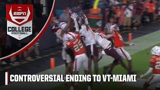  CONTROVERSIAL ENDING  Virginia Tech game-winning hail mary REVERSED, Miami remains undefeated 