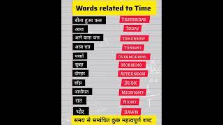 Words related to time #shortsfeed  #short #shorts #shortvideo #shortsviral