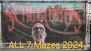 Screemers Haunted House Vaughan, Toronto 2024 - ALL 7 Mazes! #walkthrough #halloween  #spooky #kids