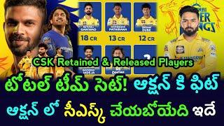 IPL 2025 CSK team retained and released players telugu || IPL 2025 || csk telugu