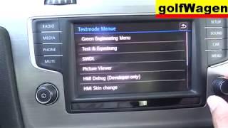 VW Golf 7 radio hidden menu /green engineering menu activated/