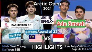 Man Wi Chong/Kai Wun Tee vs Leo Rolly Carnando/Bagas Maulana - Badminton Arctic Open 2024