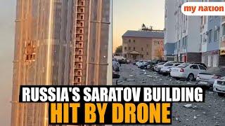 Russia: Debris Falls As Drone Hits Saratov City's Tallest Building