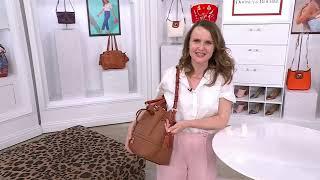 Dooney & Bourke Pebble Leather Buckley Drawstring Bag on QVC