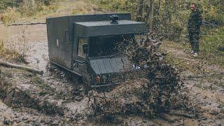 Непроходимый брод, оставили машину в лесу, пробуем PINZGAUER6x6