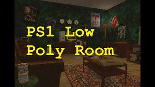 PS1/PSX Low Poly Room - Blender