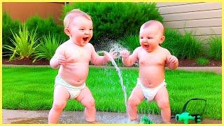 Funny Moments When Baby Playing With Water || 5-Minute Fails