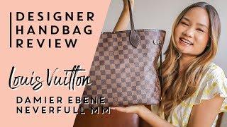 DESIGNER HANDBAG REVIEW - Louis Vuitton Neverfull MM Damier Ebene | Victoria Hui