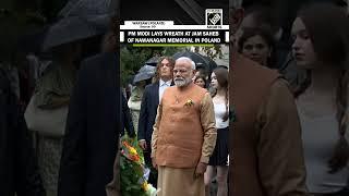 PM Modi lays wreath at Jam Saheb of Nawanagar Memorial in Poland’s Warsaw