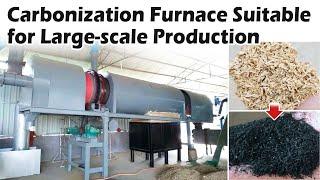 Continuous Rice Husk Charcoal Carbonization Furnace - Efficient Biomass Processing#charcoal