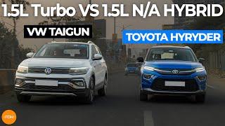 Toyota Hyryder Hybrid vs VW Taigun GT: Fuel Economy or Sporty? Which crossover SUV is for you?